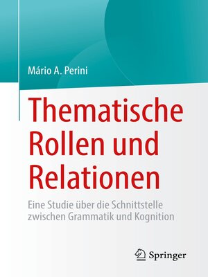 cover image of Thematische Rollen und Relationen